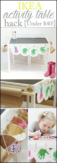 Ikea Hack | Latt Table turned into a toddler craft/play station for $40 total! www.charmingincharlotte.com