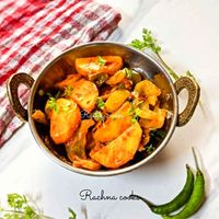 Aloo Capsicum Sabzi Recipe - Rachna cooks