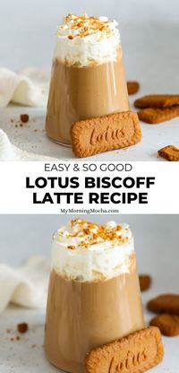 Here's how to make a Lotus Biscoff latte - a coffee recipe that's full of so much flavour. The taste is delicious and the texture so creamy.