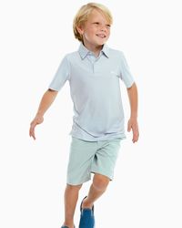 Boys Ryder Geo Print Performance Polo Shirt