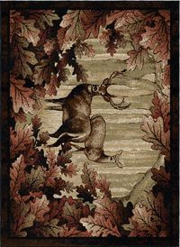 PRICES MAY VARY. 100% Polypropylene Imported Deer rustic lodge 5'3" x 7'3" area rug Made with 100% high quality polypropylene fiber Machine made Vacuum regularly and spot clean as needed All rugs in this collection come in multiple sizes making them versatile for any room