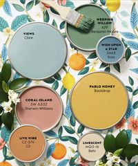 In love with these “boho” colors for a beach house or a cottage on the lake.