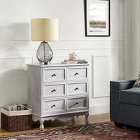 Elpenor White 30 in. H 3-Drawer Storage Cabinets with Adjustable Feet