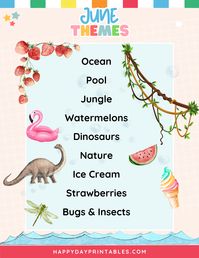 Themes for Preschool & Kindergarten - Happy Day Printables