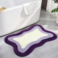 Amazon.com: HAOCOO Bathroom Rugs Non Slip Washable, Soft Plush Irregular Shape Non Slip Bath Mat, Washable Microfiber Absorbent Bath Mat Floor Carpet for Bath Sink Tub Shower : Home & Kitchen