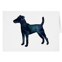 Smooth Fox Terrier Dog Breed Black Watercolor Card | Zazzle.com