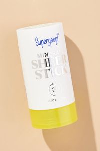 This mineral sheer sunscreen stick was created to make reapplying SPF easy for every adventure. Travel-friendly and effortless to apply, Mineral Sheer Stick's gentle formula glides over skin and is powered by zinc oxide, plus it's recommended for all skin types — even sensitive skin. | Mineral Sheer Stick SPF 30 by Supergoop! in Yellow at Anthropologie