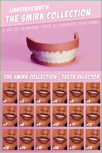 Discover a game-changing Sims 4 teeth CC pack at number 9 on this list! With 18 unique custom teeth options, your Sims can now rock smiles full of personality. From charming gaps to quirky asymmetry, these designs bring depth and individuality to every Sim. Whether you're creating a vampire, a quirky character, or just want a fresh smile, this pack has something for everyone. Don’t miss the Sims 4 teeth CC, replacements, and sharp vampire styles that I’ve bookmarked for endless customization!