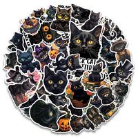 PRICES MAY VARY. This series features 50 unique and brand new stickers, specially designed for Black Cat enthusiasts. Made with high-quality vinyl PVC, these stickers are waterproof and sun-proof, ensuring durability. The stickers can be easily applied to various surfaces, such as laptops, suitcases, skateboards, refrigerators, walls, guitars, cars, motorcycles, bikes, and more. Surprise your friends, kids, and teens with this assortment of graffiti decals. It makes for a special gift, party sup