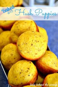 Lady Behind The Curtain - Baked Hush Puppies http://www.ladybehindthecurtain.com/baked-hush-puppies/