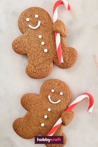 Perfect for a fun family activity or as a festive gift, these candy cane-holding gingerbread biscuits are the perfect treat. Follow the instructions to bake and decorate your own biscuit people!