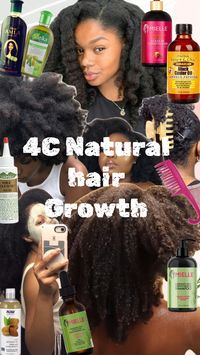 4c Natural growth inspo #haircare #naturalhair #4chair #hair #beauty #blackgirl #blackgirlmagic #blackgirlshuffles #blackgirls #blackgirlaesthetic