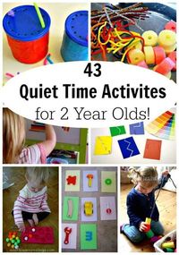 Quiet Time Activities for 2 Year olds! These quiet activities are perfect for young toddlers, as young as 18 months! No mess and very little set up too. You could do them right now!