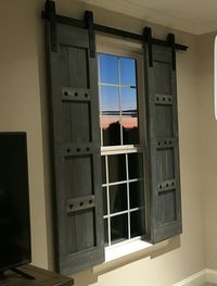 Rustic Wooden Shutters - Barn Window Treatments - www.woodennail.etsy.com