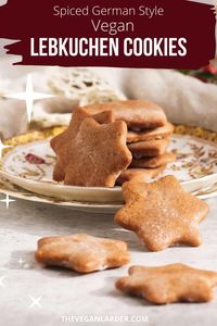 Make a batch of these gently spiced Lebkuchen cookies and your house will smell just like Christmas! Enjoy decorating these vegan gingerbread cookies, or leave plain. The perfect little cookie for cookie swaps, plus are easy to make with children!