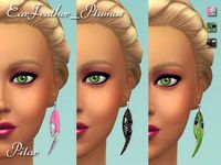 SimControl: Ear Feather Earings • Sims 4 Downloads