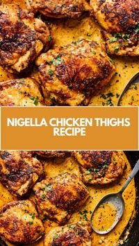 This easy and delicious Nigella Lawson-inspired crispy chicken thighs recipe is the perfect quick dinner for any night. The chicken is tender on the inside, with a crispy skin on the outside, and the creamy sauce adds a rich, flavorful touch. Plus, you can easily swap in common ingredients for a flexible meal!