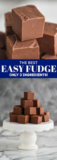 This Fudge Recipe is the easiest way to make chocolate fudge. You only need three ingredients; it turns out so smooth and delicious.