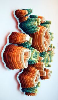 Hand Cut Paper Microorganisms by Charles Clary - SCAD alum