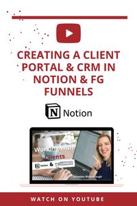 🌐✨ Revolutionize client management! Join our video walkthrough on creating a Client Portal, Proposals, and CRM in Notion & FG Funnels. From organization to automation, unlock the secrets to seamless client interactions. 🚀📹 Watch now and transform your business processes! #Notion #ClientManagement #CRM #VideoWalkthrough #BusinessAutomation #FreeTutorial