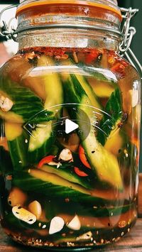 Sam Jones | No Meat Disco on Instagram: "PICKLES & FERMENTS EP 1 - ASIAN CHILLI PICKLED CUCUMBER 🥒 

Welcome to my new series Pickles & Ferments. Where I’m going to learn with you the art of pickling and fermenting. I’m very new to doing this. So there may be some trial and error, but I’m so excited to get started.

FULL RECIPE IS ON MY WEBSITE, IN THE LINK IN MY BIO 🧡

#pickled #fermentation #fermentacaonatural #ferment #cucumber #chinesecucumbersalad"