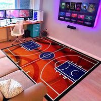 PRICES MAY VARY. Basketball Rug Basketball Carpet for Boys Room Print Court Sport Area Rug for Living Room Floor Mats Basketball Room Decor for Boys 2'×3'/2'6''×4'/3'×4'/3'×5'/4'×5'/55''×71''/5'×7' RUG FEATURE: basketball rug basketball carpet for boys room print court sport area rug for living room floor mats basketball room decor for boys.The sponge in the middle of the carpet can soothe your tired feet. EASY TO CARE: basketball carpet for boys room, basketball rug for boys bedroom, basketball