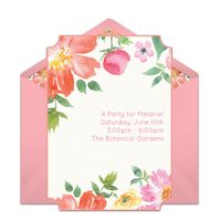 This floral-inspired free party invitation design is a perennial favorite on Punchbowl. We love it as an invitation for birthdays, Mother’s Day, bridal showers, and more.