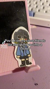 Might just do this with my friends- Turning them all into little stickers would be a fun thing to do ngl   [ #sticker #art ]