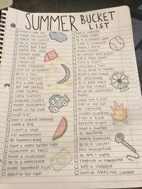 Summer Bucket List | Sommerferien aktivitäten, Freetime activities, Partyideen für teenager