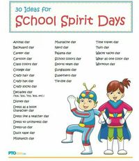 School spirit day ideas