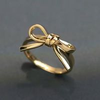 Silver Knot Bow Tie Ring Dainty Ribbon Ring Minimalist Band - Etsy