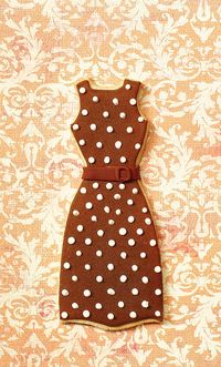 ♔Pretty Polka Dot Dress Cookie