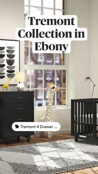 The Tremont Collection adds a fresh, mid-venture modern style to your baby’s nursery with its clean lines and tapered legs. The collection includes:  • Tremont 4-in-1 Convertible Crib  • Tremont Toddler bed  • Tremont Changing Table Dresser  • Tremont 4 Drawer Chest