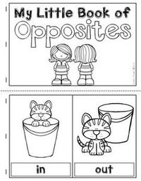 Learning About Opposites:  This download includes a poster set, pairing cards, and a student-made book template.  #opposites  #vocabulary  $