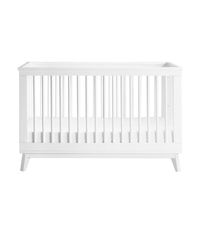 Babyletto 3-in-1 convertible cot with toddler bed convention kit, white.