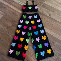 Love Heart Crochet Coord - Etsy