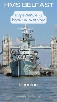 Visit HMS Belfast and experience a historic warship in London. A floating museum that tells the story of life on board during World War II until 1952. #museum #London #ship #warship #history #Thames #Towerbridge #visitLondon