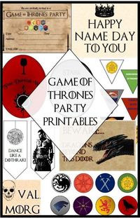 Game of Thrones Party Guide - tips and ideas for hosting your very own - FREE printables to decorate