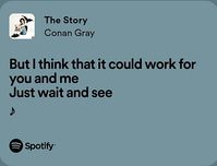 The Story_Conan Gray_Spotify lyrics #thestory#conangray