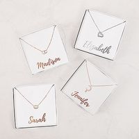 Personalized Bridal Party Pendant Necklace - Cursive