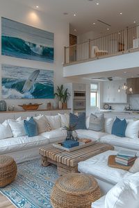 15 Aesthetic Modern Coastal Living Room Ideas 28