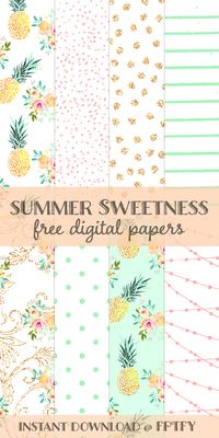 Free Summer Sweetness Digital Paper