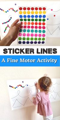 Sticker Lines - A Fine Motor Activity for Kids - Kids Kubby