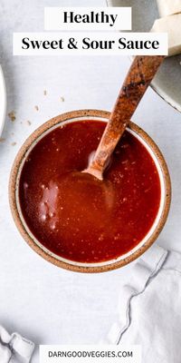 This healthy Sweet and Sour Sauce recipe is paleo, gluten free and can be made vegan! All the flavor without the refined sugar!