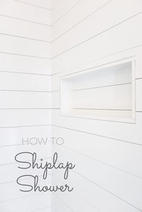 How To Shiplap Shower with Niche