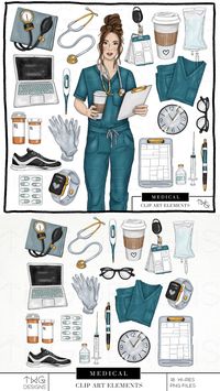 Medical Clip Art Elements – TWG Designs