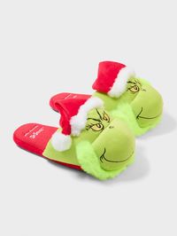 You may still be frowning on Christmas morning, but at least you'll be doing it in style with these The Grinch slippers. Complete the look with our matching PJs for a festive look, or don't. * Plush microsuede inner * The Grinch head * Cushioned foot bed * Closed toe