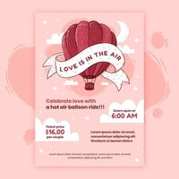 Free Vector | Hand drawn valentine's day vertical flyer template