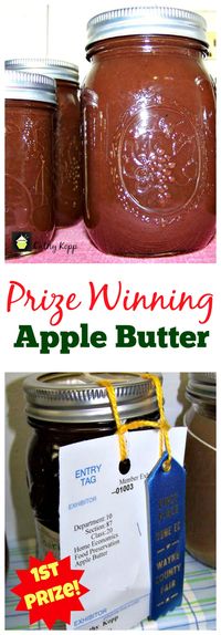 Prize Winning Apple Butter -Easy Crock Pot Recipe. Goes great with sweet or savory dishes. You choose! | Lovefoodies.com