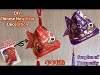 DIY Chinese New Year Decorations || Origami Paper Fish || Reuse Red Packet || 年年有餘 - YouTube